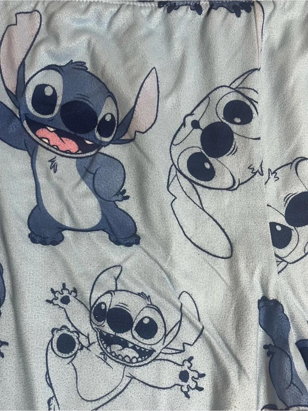 Disney Light Blue Lilo & Stitch Print Pajama Bottoms Pants Sz 2X (18-20)
